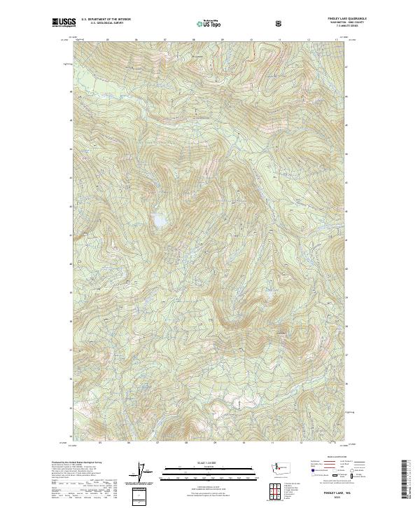 Findley Lake topographic map thumbnail