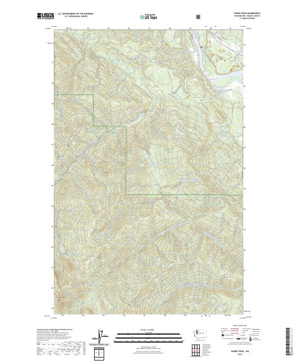 Finney Peak topographic map thumbnail