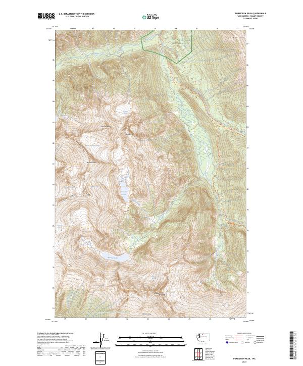 Forbidden Peak topographic map thumbnail