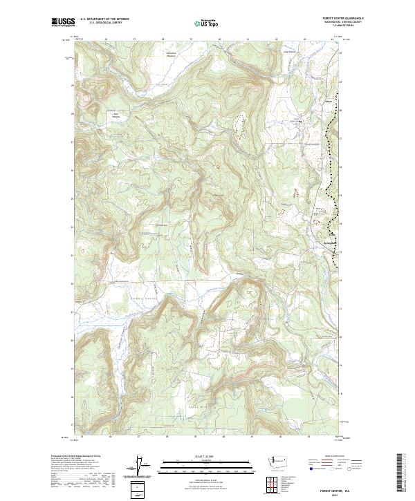 Forest Center topographic map thumbnail