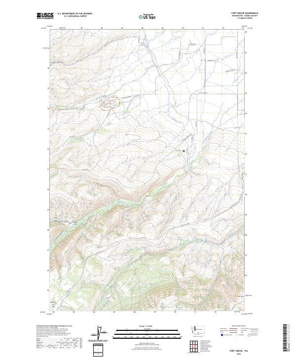 Fort Simcoe topographic map thumbnail