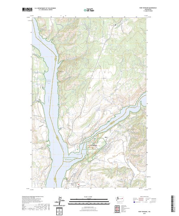 Fort Spokane topographic map thumbnail