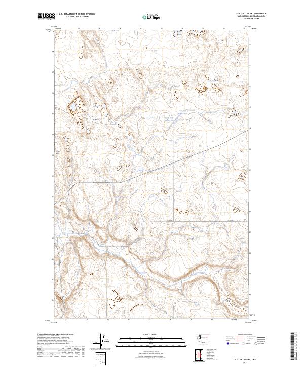 Foster Coulee topographic map thumbnail