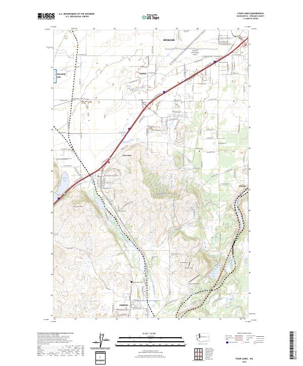 Four Lakes 2023 topographic map thumbnail