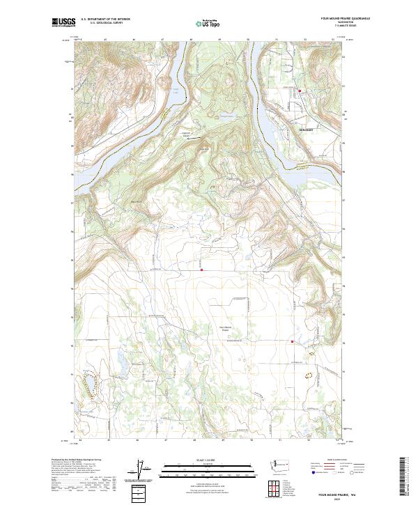 Four Mound Prairie topographic map thumbnail