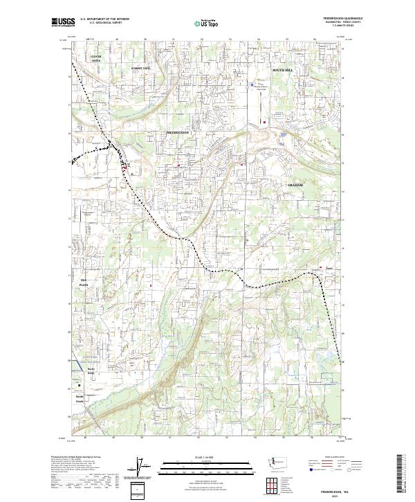 Frederickson topographic map thumbnail