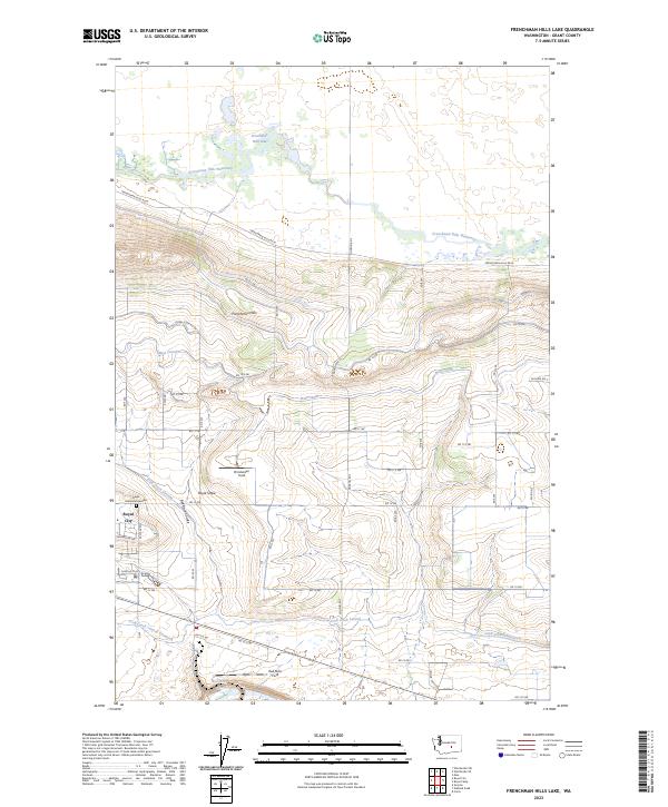 Frenchman Hills Lake topographic map thumbnail