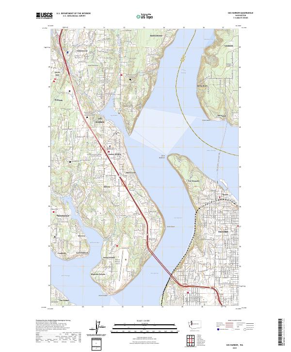 Gig Harbor 2023 topographic map thumbnail