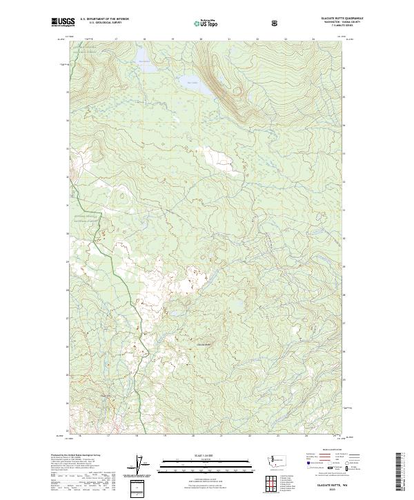 Glaciate Butte 2023 topographic map thumbnail