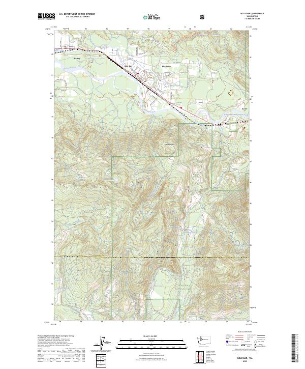 Gold Bar topographic map thumbnail