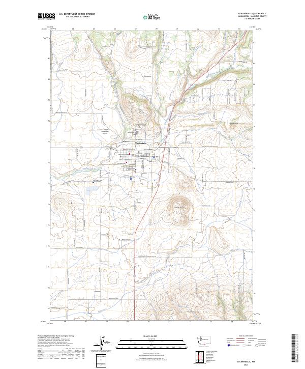 Goldendale topographic map thumbnail