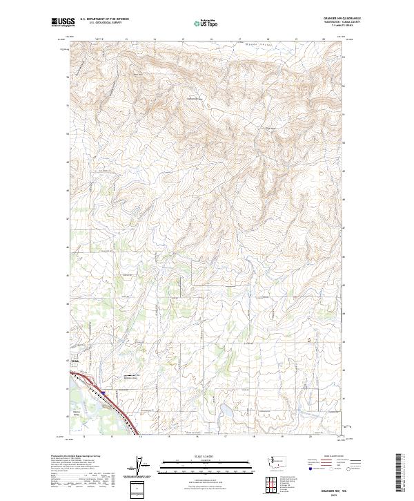 Granger NW topographic map thumbnail