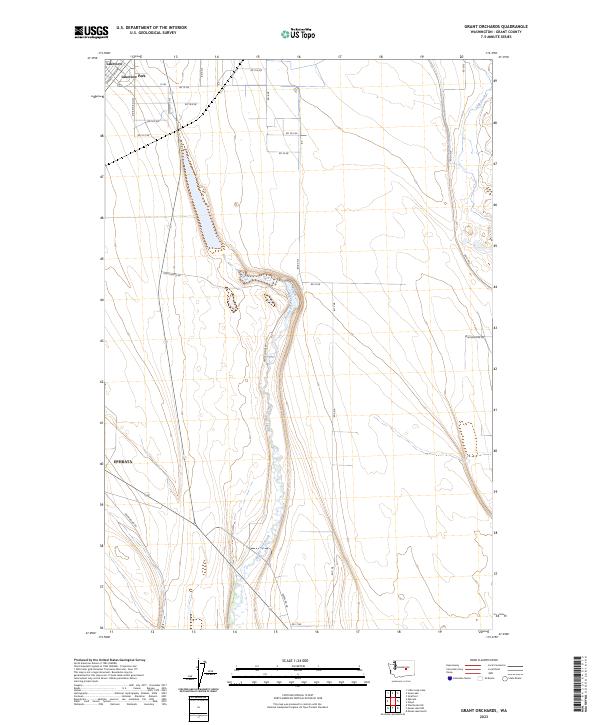 Grant Orchards topographic map thumbnail