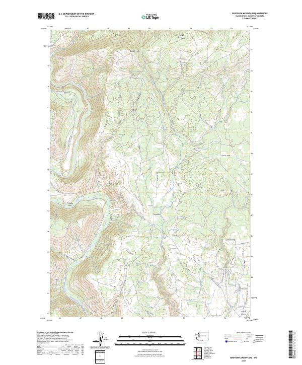 Grayback Mountain topographic map thumbnail