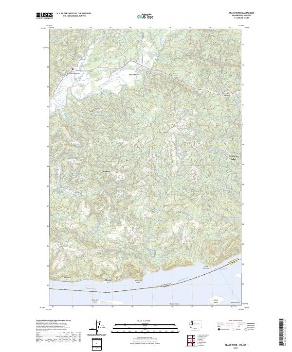 Grays River topographic map thumbnail