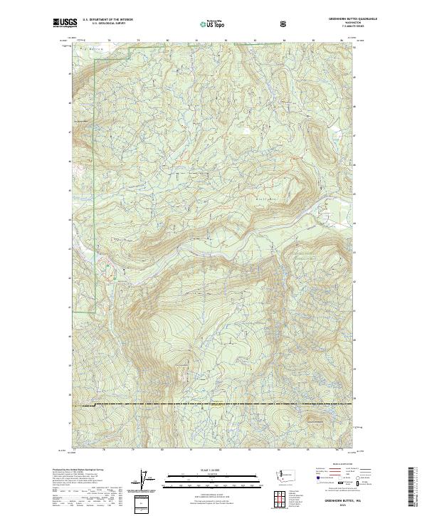 Greenhorn Buttes topographic map thumbnail