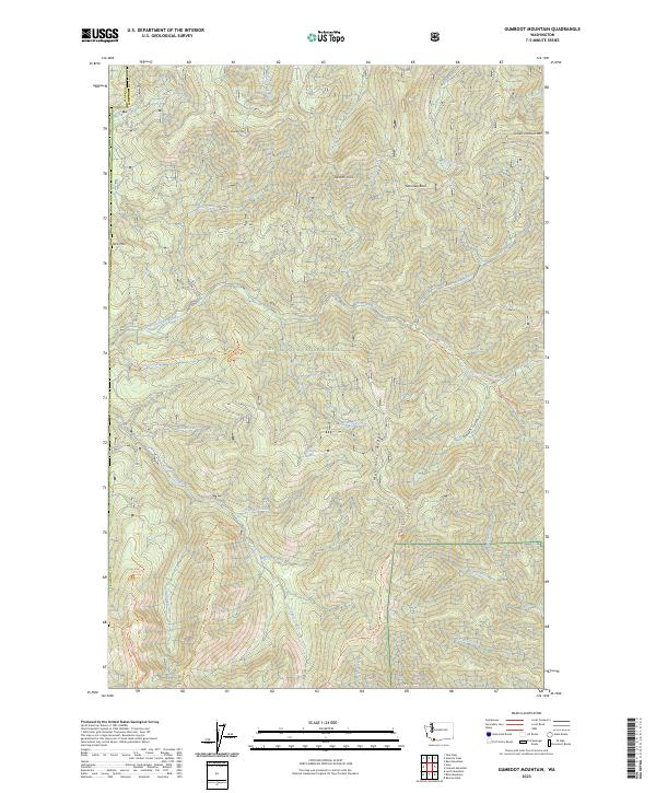 Gumboot Mountain topographic map thumbnail