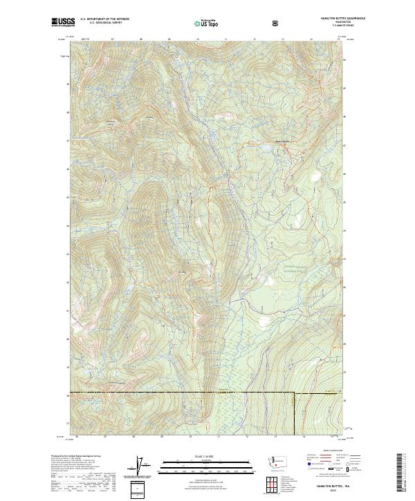 Hamilton Buttes topographic map thumbnail