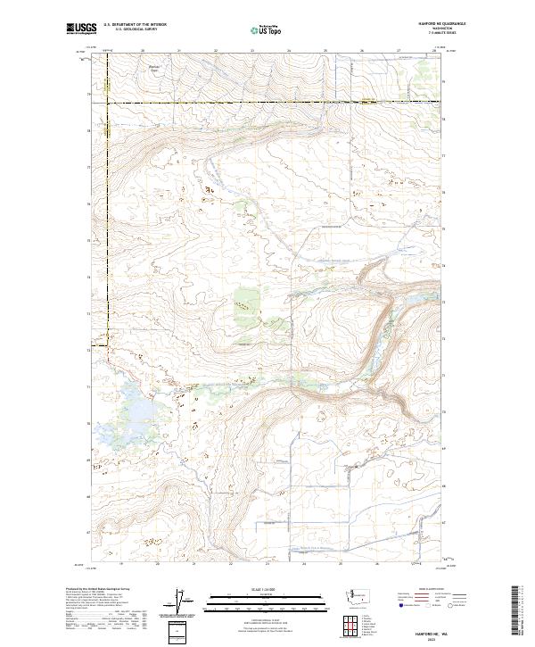 Hanford NE 2023 topographic map thumbnail