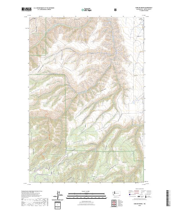 Harlow Ridge topographic map thumbnail