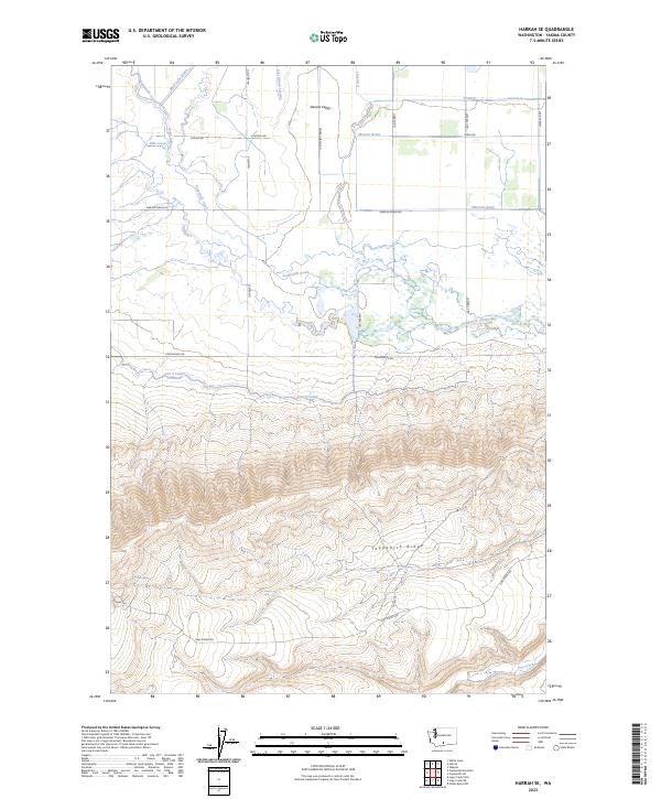 Harrah SE topographic map thumbnail