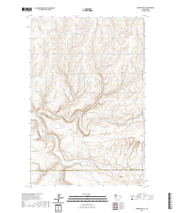 Harrington SE 2023 topographic map thumbnail