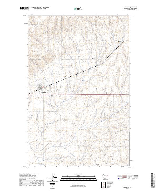 Hartline topographic map thumbnail