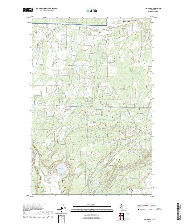 Harts Lake topographic map thumbnail