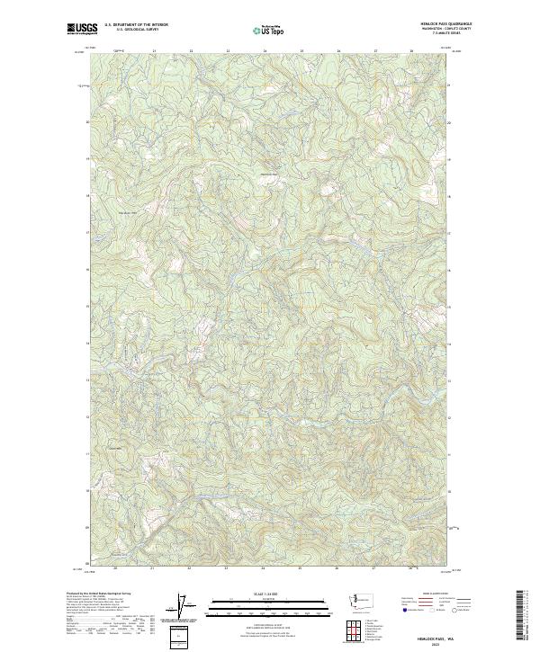 Hemlock Pass topographic map thumbnail