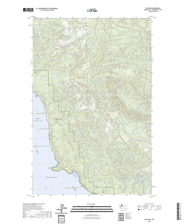 Hoh Head 2023 topographic map thumbnail