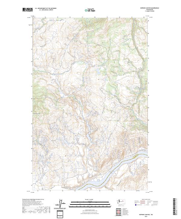 Hopkins Canyon topographic map thumbnail