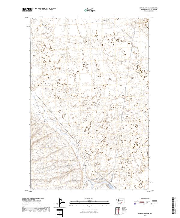 Horn Rapids Dam 2023 topographic map thumbnail