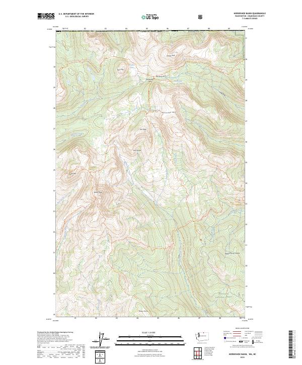 Horseshoe Basin 2023 topographic map thumbnail