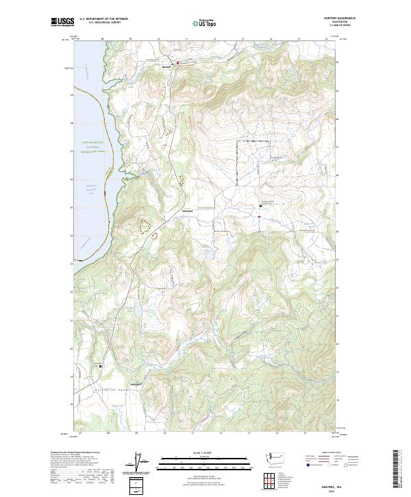 Hunters topographic map thumbnail