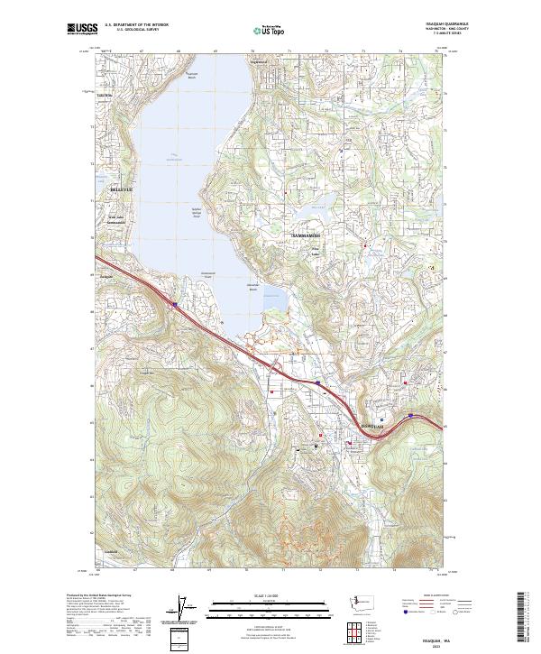 Issaquah 2023 topographic map thumbnail