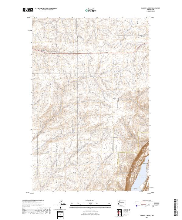 Jameson Lake SE topographic map thumbnail