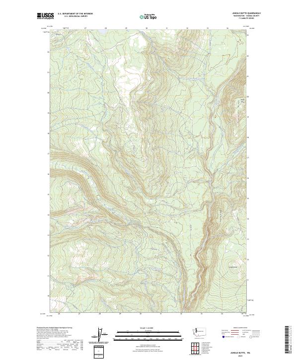 Jungle Butte topographic map thumbnail