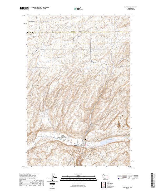 Kahlotus topographic map thumbnail
