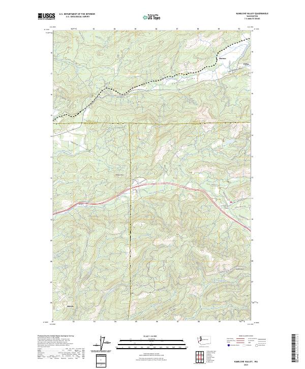 Kamilche Valley topographic map thumbnail