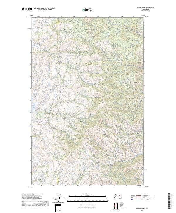 Keller Butte 2023 topographic map thumbnail