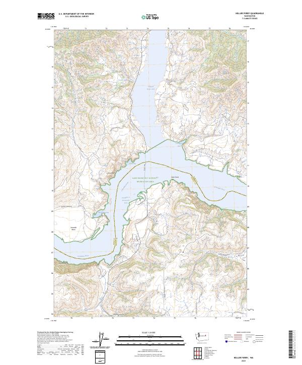 Keller Ferry topographic map thumbnail