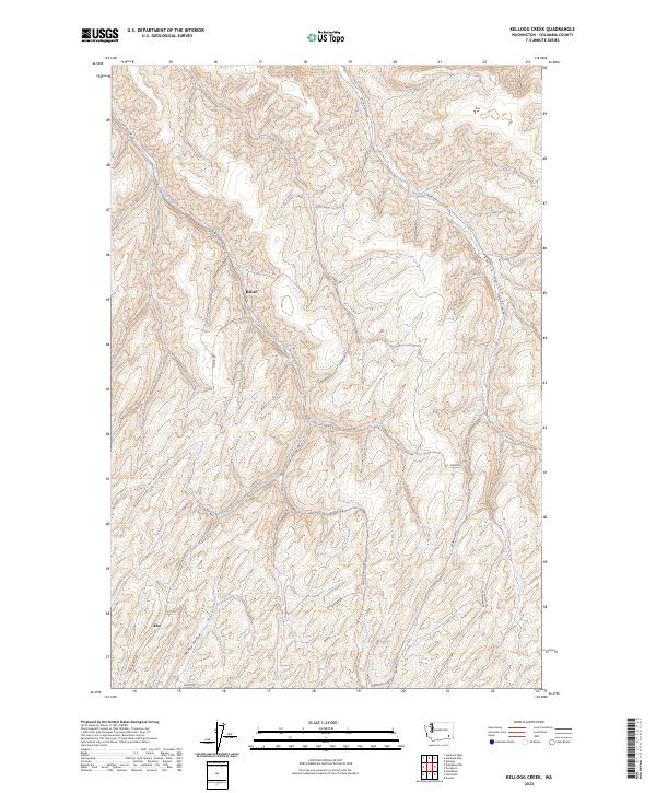 Kellogg Creek topographic map thumbnail