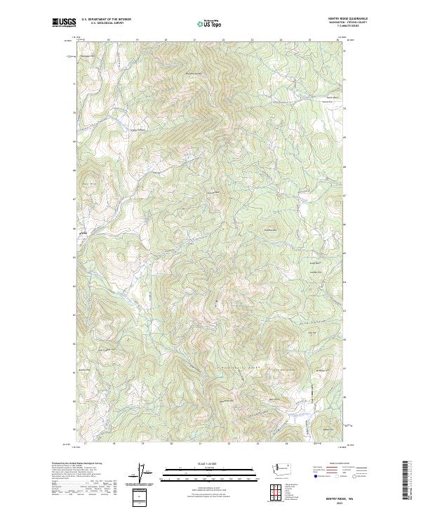Kentry Ridge topographic map thumbnail
