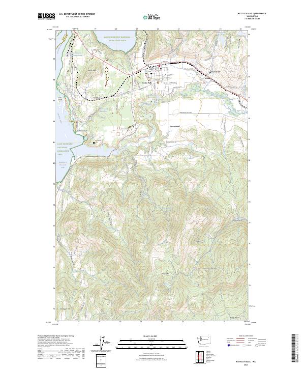 Kettle Falls 2023 topographic map thumbnail