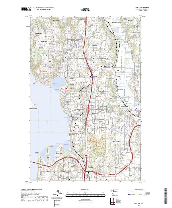 Kirkland 2023 topographic map thumbnail