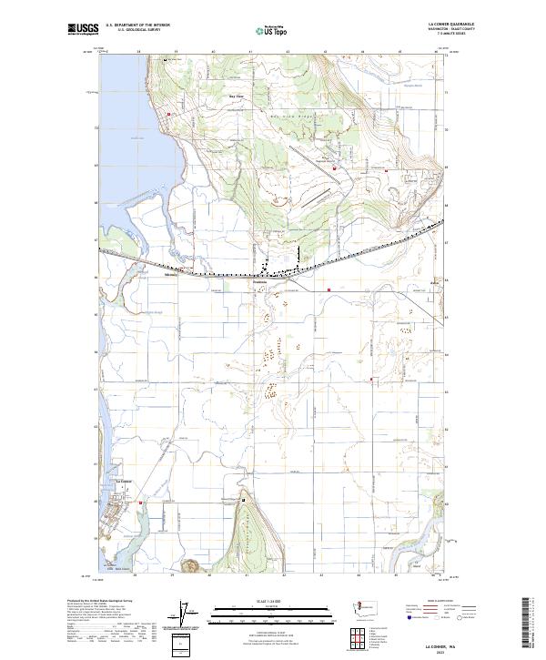 La Conner 2023 topographic map thumbnail