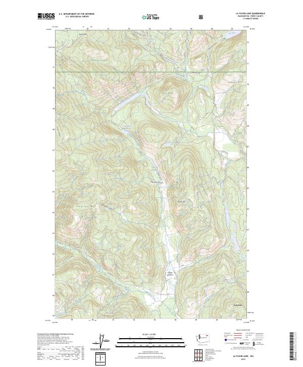 La Fleur Lake topographic map thumbnail