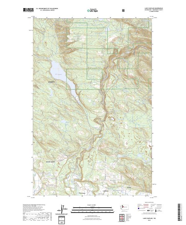Lake Chaplain topographic map thumbnail