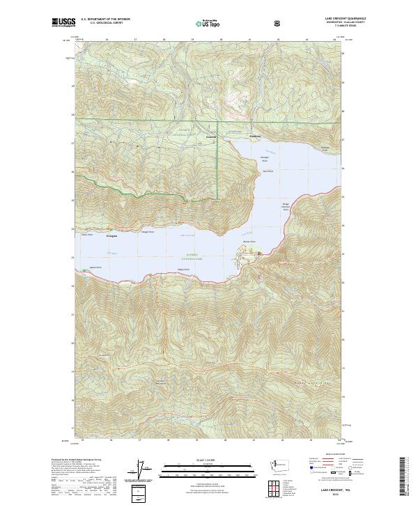 Lake Crescent 2023 topographic map thumbnail