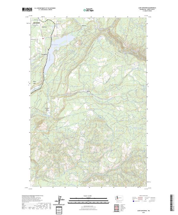 Lake Kapowsin 2023 topographic map thumbnail
